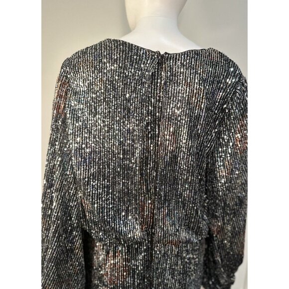 R&M Richards Sparkly Drape Back Dress Red Carpet Worthy! New Year & X-mass Party - Picture 14 of 16